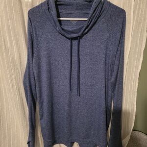 Athleta Cowl Neck Sweater in Heathered Blue